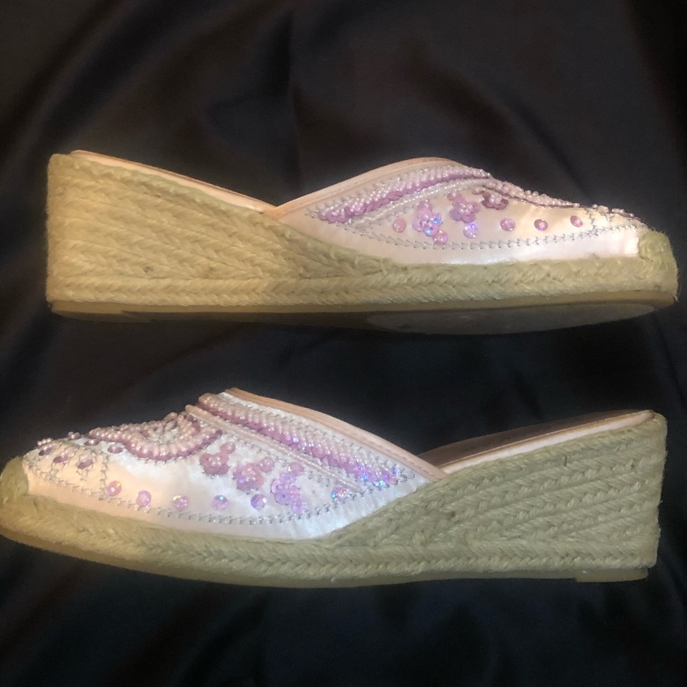 Baby Pink Rhinestone Sandals - Picture 2 of 2